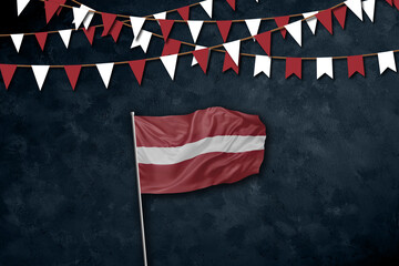 Latvia independence day greetings card with flag and text © firewings