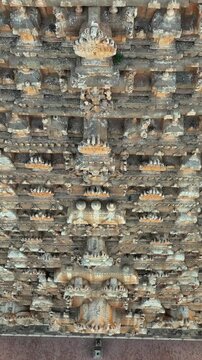 Vertical Aerial View of Brihadeeswarar Temple, Thanjavur, Tamil Nadu