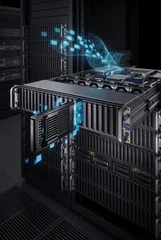 Digital server hardware protected by holographic data network © Nadia