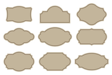 Obraz premium Vintage tag texture and frame label victorian style.
