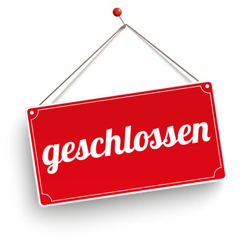Rotes Schild geschlossen, transparenter Hintergrund
