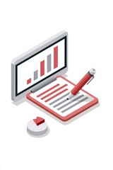 Obraz premium provision guides powered with commodity while clipboard monthly automated and typing strengthen analytics digital