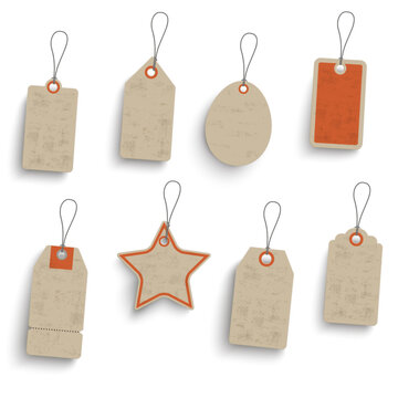 Vintage Price Stickers Set Transparent