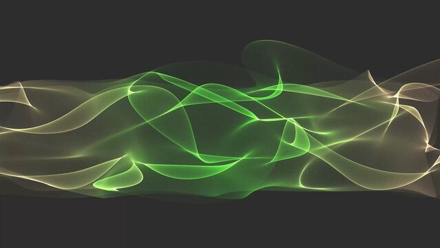 Dynamic abstract image featuring flowing green and beige light trails on a dark background, conveying energy, motion, and modern digital artistry.