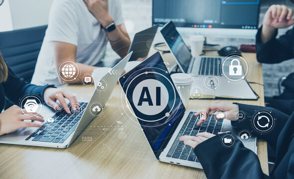 AIエージェントの導入とタスク自動化　自律型AIを活用するプロジェクト会議のイメージ