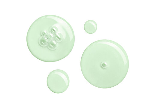 round drop of serum gel close-up