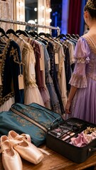 Costumes for theatre performing arts fall season backstage, detailed view © dvoevnore