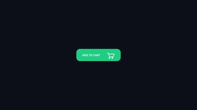 Add to cart button animation with interactive click effect for e-commerce website ui 4k user interface