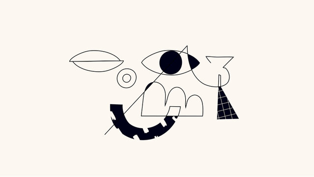 Abstract Geometric Still Life Collection in Minimalist Modern Style