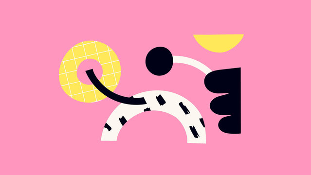 Abstract Geometric Still Life Collection in Minimalist Modern Style