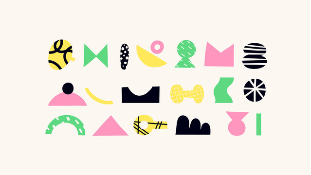 Abstract Geometric Still Life Collection in Minimalist Modern Style