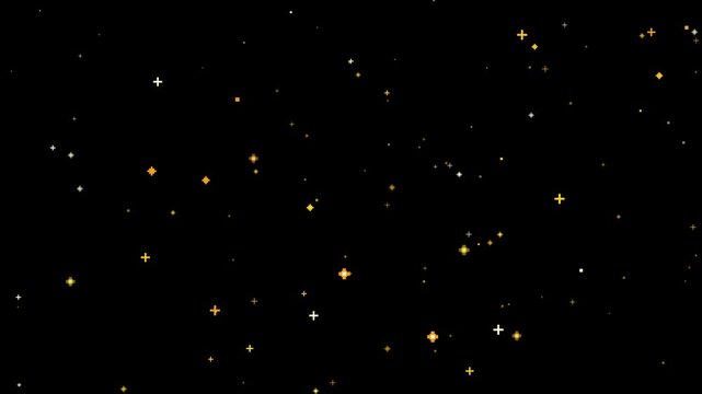 8-Bit Pixel Art Sparkling Fireworks 4K 60FPS 8 bit Game Background Video