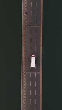 Vertical Aerial View of Narmada River and Bridge Jabalpur, Madhya Pradesh