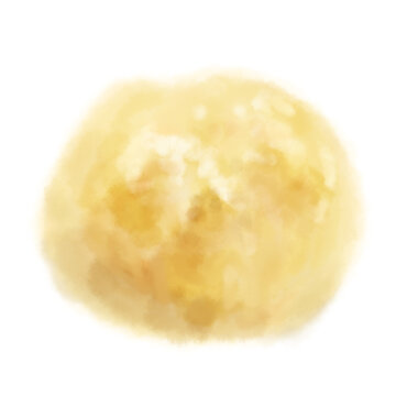 Soft Watercolor Illustration of a Cream Puff on White Background