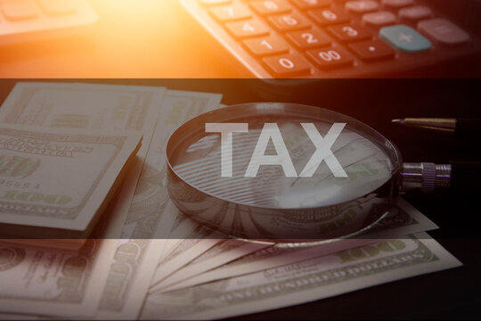 Tax Income Management and Financial Planning Concept with Budget and Investment Strategy