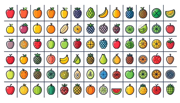 Colorful abstract geometric pattern collection.
