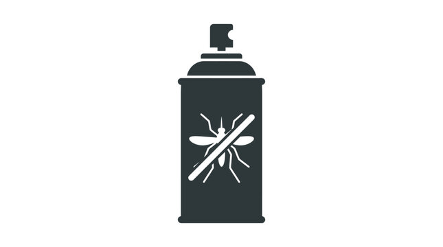 Mosquito repellent spray icon, pest control and insect protection symbol