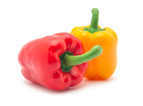 Fresh peppers isolated on white background