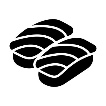 salmon nigiri sushi glyph icon