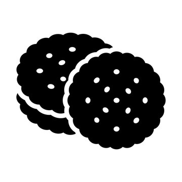 round biscuit glyph icon