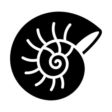 ammonite shell glyph icon