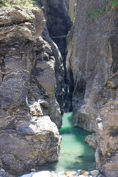 The beautiful gorge Via Mala in Switzerland
