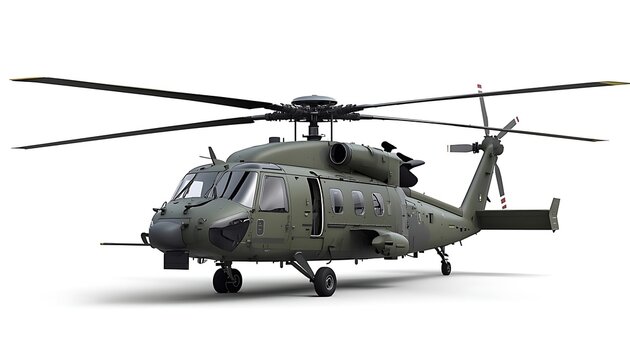 Military helicopter transport aircraft with helicopter military aircraft transport aviation tactical technology security maritime operations isolated background professional