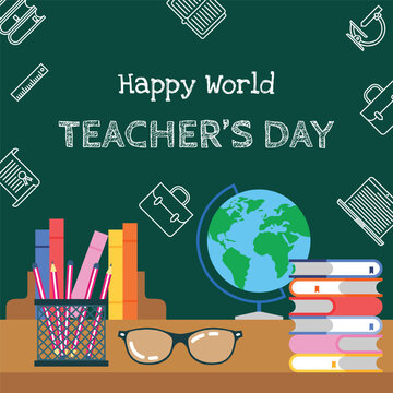 Happy World Teacher's Day illustration