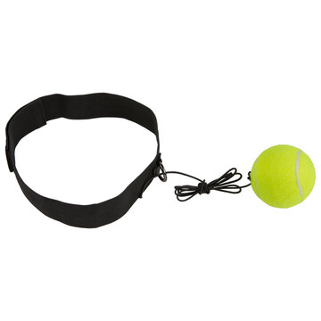 Boxing reflex ball with headband isolated on white background. Fight ball training equipment for reaction, agility and coordination