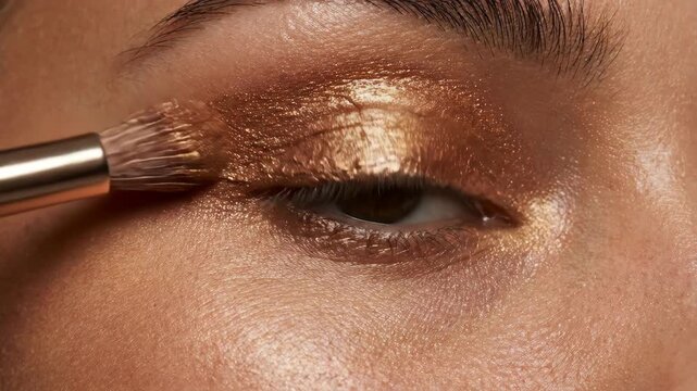 A comprehensive guide to applying shimmering gold eyeshadow for an elegant and glamorous makeup look