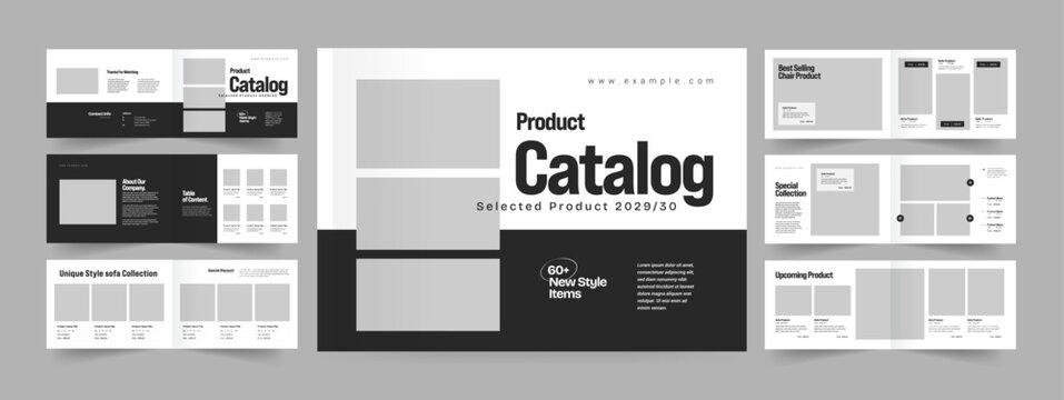 Landscape Product Catalog Template,  Product Catalogue Layout Design