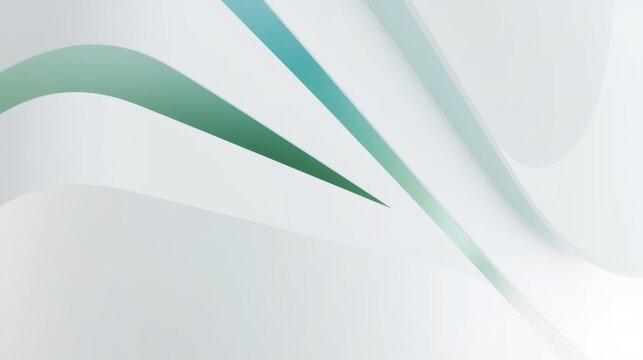 Abstract waves create a soft and flowing background with gentle gradients of teal and white tones that provide an elegant minimalist aesthetic suitable for professional design projects and layouts.