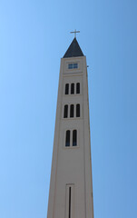Obraz premium Bell Tower of Saint Peter and Paul Church in Mostar, Bosnia and Herzegovina