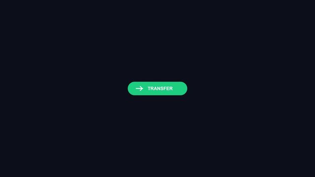 Digital transfer button ui animation with smooth interaction and modern minimalist for user interface and web application development 4k