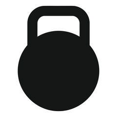Fototapeta premium Kettlebell weightlifting fitness equipment for exercise and strength training icon