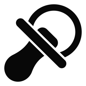 No pacifier sign symbol icon for not allowed baby pacifier icon