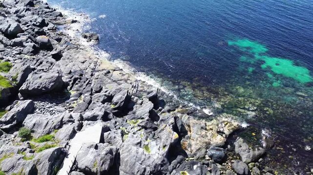 Cinematic Drone Orbit Around Kannesteinen Rock Formation in Norway
