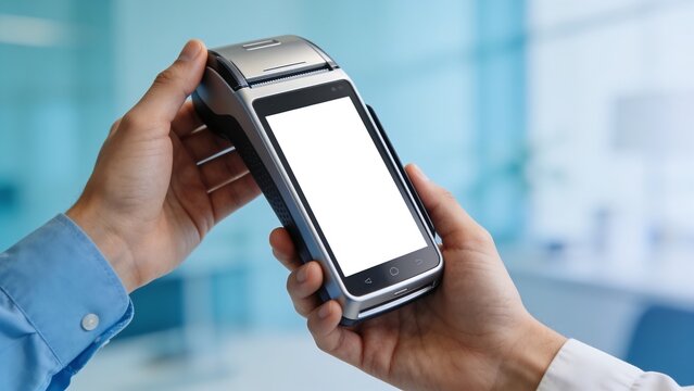 Generative AI showcases a handheld mobile device with a blank screen