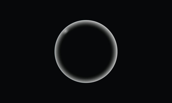 Abstract glowing circular ring of light on a black background