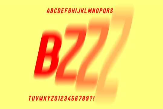 BZZZ Blurred Font | Distorted Alphabet & Numbers Design

