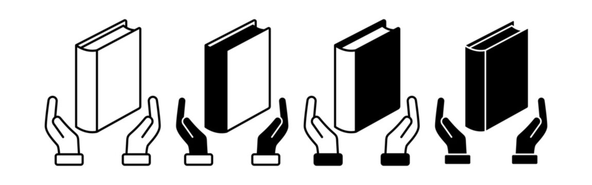 Hand Holding Hardcover Book for Reading and Study.