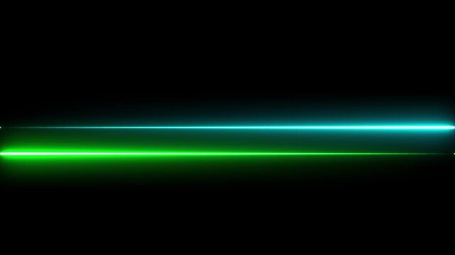 Abstract light neon frame on black background. laser show looped animation