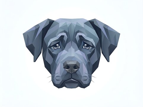 Stylized Illustration of a Sad Looking Dog Face.