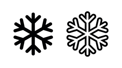 Obraz premium Snowflake icon for winter weather