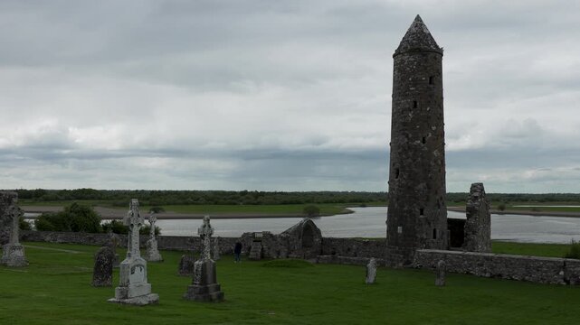 Ruins of Roscommon Castle near Athlone, County Roscommon, Ireland
