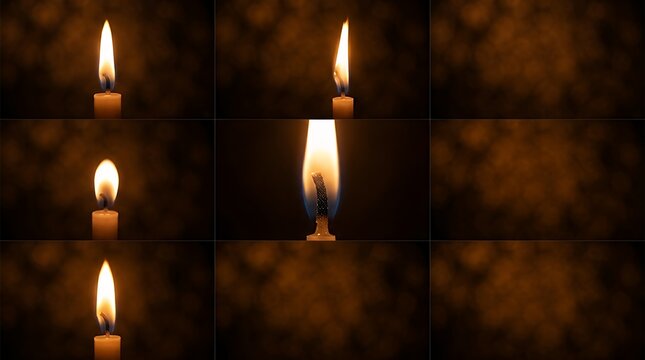 A Collection of Overlay Images Featuring Candle Flames for Memorial or Decorative Purposes candle flame overlays memorial decorative flames fire overlay burning candle flame texture candle light