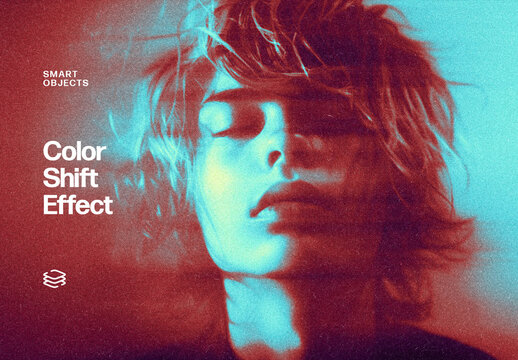 Color Shift Photo Effect For Poster And Social Media Design