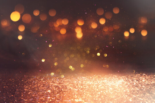 Abstract background of soft focus bokeh lights