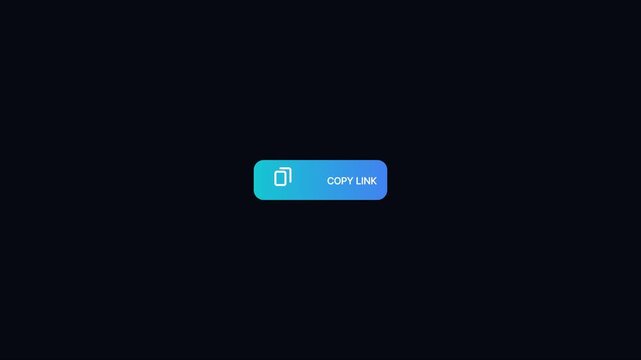 Interactive copy link button animation with gradient ui for web and app interfaces 4k user interface