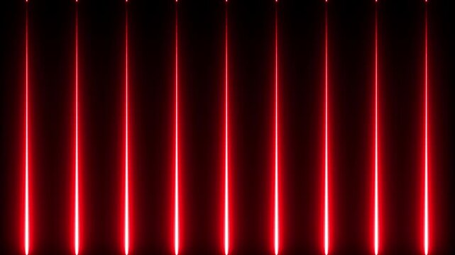 Straight neon lazer line color red black background